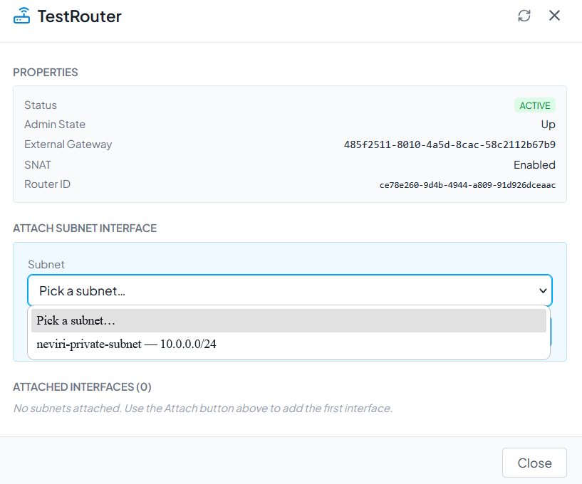 Attach Router to Network