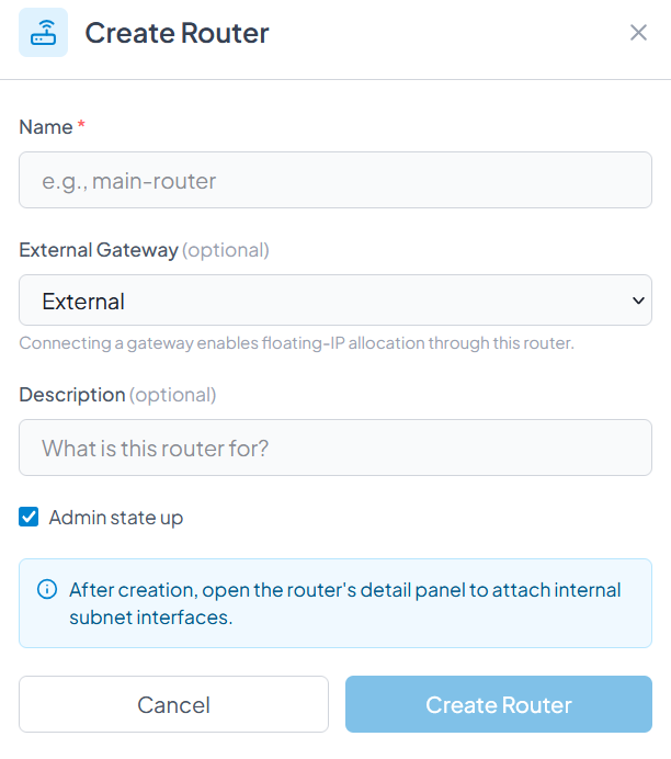 Create Router Button